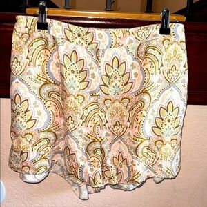 Philosophy Women’s Size Medium Pastel Paisley Print Summer Spring Casual Shorts